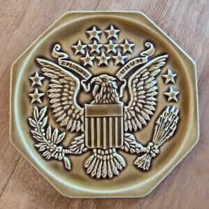 Rockingham Harker 1840 USA Eagle Stars Trivet Wall Art